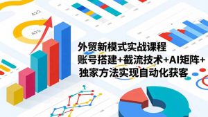 外贸新模式实战课程-更新2月，账号搭建+截流技术+AI矩阵+独家方法实现自动化获客-全网第一网赚项目资源库-中赚网 & 中创网 & 冒泡网 & 福缘网 - 小本轻创业与优质加盟项目首选平台