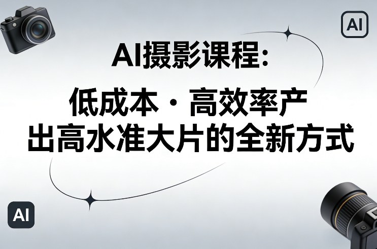 AI摄影课程，低成本高效率产出高水准大片的全新方式-全网第一网赚项目资源库-中赚网 & 中创网 & 冒泡网 & 福缘网 - 小本轻创业与优质加盟项目首选平台