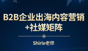 shirle老师·B2B企业出海内容营销+社媒矩阵-全网第一网赚项目资源库-中赚网 & 中创网 & 冒泡网 & 福缘网 - 小本轻创业与优质加盟项目首选平台