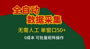 全自动数据采集项目，无需人工，单窗口可达50+收益，操作简单无难度，一个人也能轻松实现矩阵【揭秘】-全网第一网赚项目资源库-中赚网 & 中创网 & 冒泡网 & 福缘网 - 小本轻创业与优质加盟项目首选平台