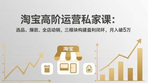 淘宝高阶运营私家课:选品、爆款、全店动销,三模块构建盈利闭环,月入破5万(更新26年2月-全网第一网赚项目资源库-中赚网 & 中创网 & 冒泡网 & 福缘网 - 小本轻创业与优质加盟项目首选平台