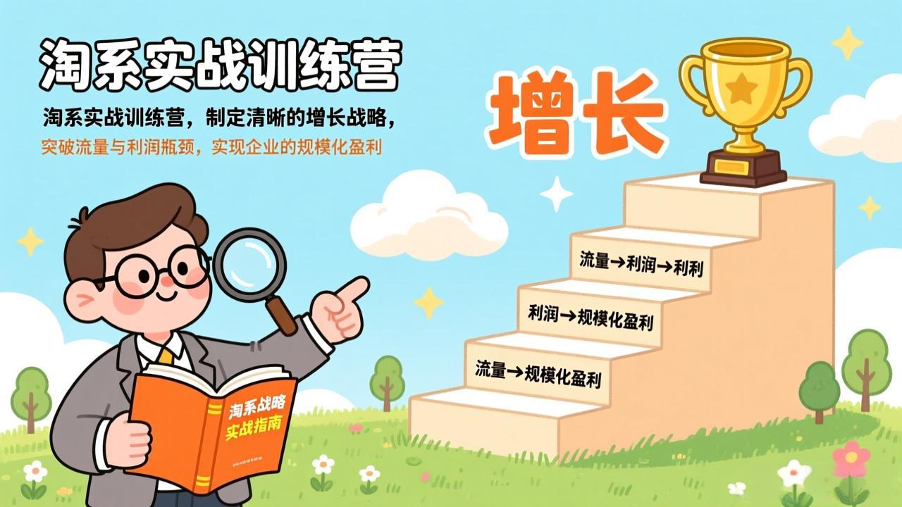 淘系实战训练营，制定清晰的增长战略，突破流量与利润瓶颈，实现企业的规模化盈利-全网第一网赚项目资源库-中赚网 & 中创网 & 冒泡网 & 福缘网 - 小本轻创业与优质加盟项目首选平台