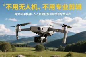 不用无人机、不用专业剪辑，即梦简单操作，人人都能轻松复刻质感航拍大片-全网第一网赚项目资源库-中赚网 & 中创网 & 冒泡网 & 福缘网 - 小本轻创业与优质加盟项目首选平台