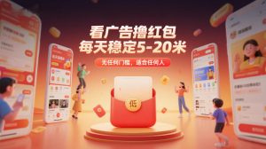看广告撸红包，每天稳定5-20米，无任何门槛，适合任何人-全网第一网赚项目资源库-中赚网 & 中创网 & 冒泡网 & 福缘网 - 小本轻创业与优质加盟项目首选平台