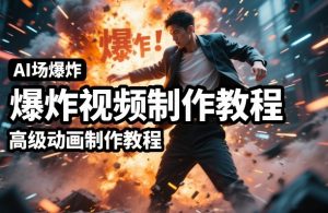 AI场景爆炸视频制作教程,利用人物实拍视频制作出高级的动画特效-全网第一网赚项目资源库-中赚网 & 中创网 & 冒泡网 & 福缘网 - 小本轻创业与优质加盟项目首选平台