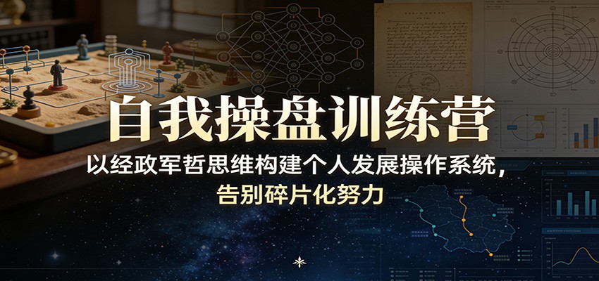 自我操盘训练营：以经政军哲思维构建个人发展操作系统，告别碎片化努力-全网第一网赚项目资源库-中赚网 & 中创网 & 冒泡网 & 福缘网 - 小本轻创业与优质加盟项目首选平台