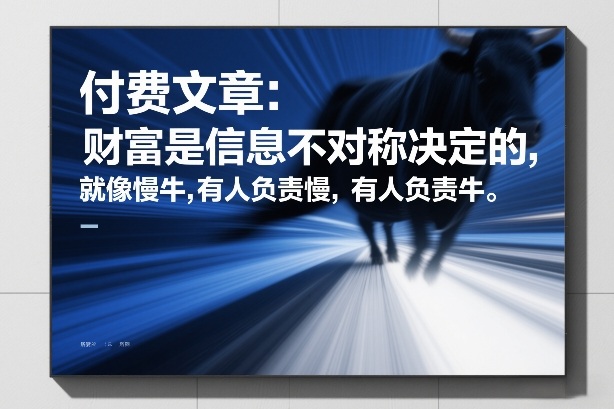 付费文章：财富是信息不对称决定的，就像慢牛，有人负责慢，有人负责牛-全网第一网赚项目资源库-中赚网 & 中创网 & 冒泡网 & 福缘网 - 小本轻创业与优质加盟项目首选平台