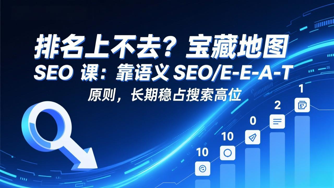 排名上不去？宝藏地图 SEO 课：靠语义 SEO+E-E-A-T 原则，长期稳占搜索高位-全网第一网赚项目资源库-中赚网 & 中创网 & 冒泡网 & 福缘网 - 小本轻创业与优质加盟项目首选平台