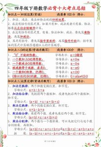 四年级下数学十大必背考点总结-全网第一网赚项目资源库-中赚网 & 中创网 & 冒泡网 & 福缘网 - 小本轻创业与优质加盟项目首选平台