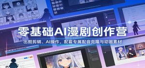 零基础AI漫剧创作营:出图剪辑、AI操作,配套专属配音克隆与动画素材-全网第一网赚项目资源库-中赚网 & 中创网 & 冒泡网 & 福缘网 - 小本轻创业与优质加盟项目首选平台