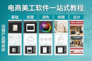 电商美工软件一站式教程，基础/抠图/调色/修图/设计，店铺产品精装修-全网第一网赚项目资源库-中赚网 & 中创网 & 冒泡网 & 福缘网 - 小本轻创业与优质加盟项目首选平台