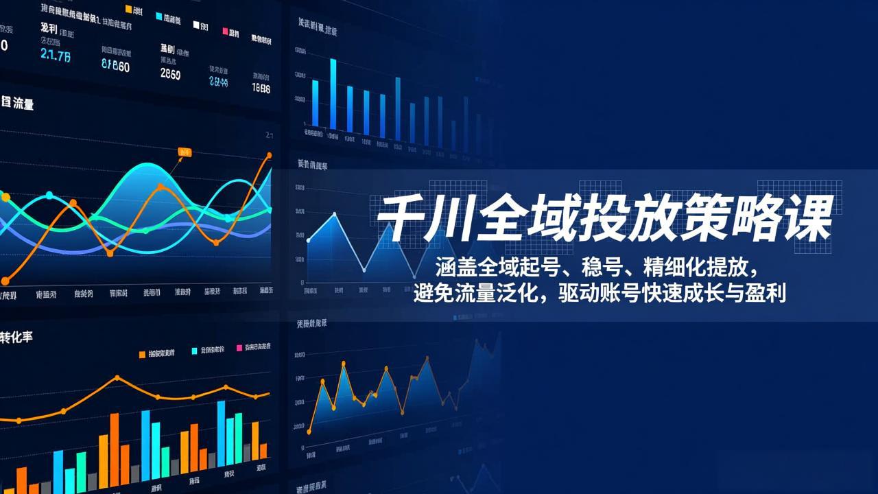 千川全域投放策略课：涵盖全域起号、稳号、精细化投放，避免流量泛化，驱动账号快速成长与盈利-全网第一网赚项目资源库-中赚网 & 中创网 & 冒泡网 & 福缘网 - 小本轻创业与优质加盟项目首选平台