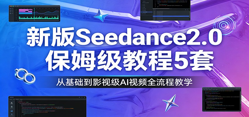 新版Seedance2.0保姆级教程5套：从基础到影视级AI视频全流程教学-全网第一网赚项目资源库-中赚网 & 中创网 & 冒泡网 & 福缘网 - 小本轻创业与优质加盟项目首选平台