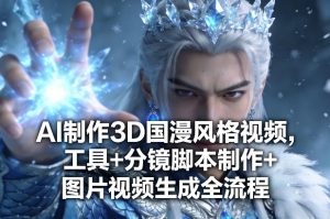 AI制作3D国漫风格视频，工具+分镜脚本制作+图片视频生成全流程-全网第一网赚项目资源库-中赚网 & 中创网 & 冒泡网 & 福缘网 - 小本轻创业与优质加盟项目首选平台