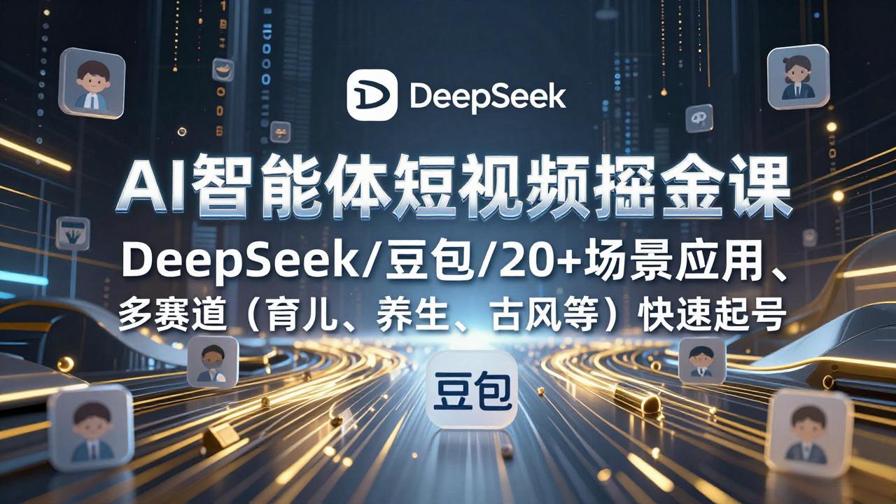 AI智能体短视频掘金课，DeepSeek/豆包/20+场景应用、多赛道(育儿、养生、古风等-全网第一网赚项目资源库-中赚网 & 中创网 & 冒泡网 & 福缘网 - 小本轻创业与优质加盟项目首选平台