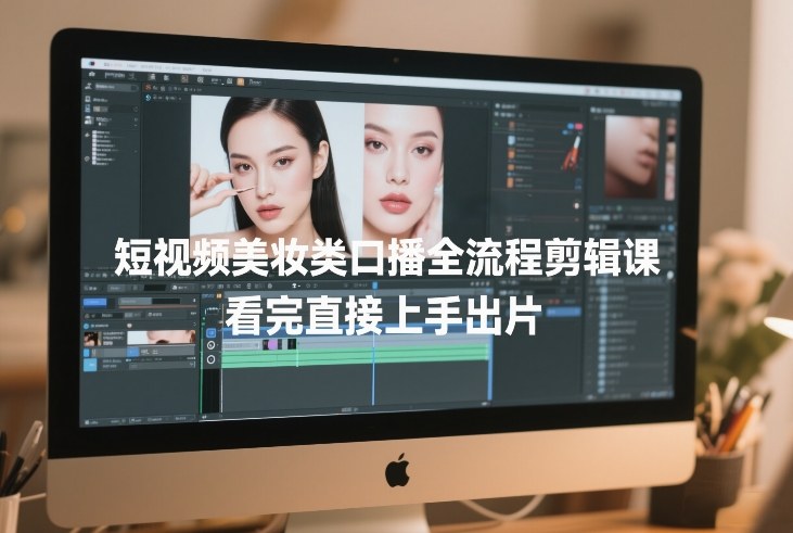 短视频美妆类口播全流程剪辑课，看完直接上手出片-全网第一网赚项目资源库-中赚网 & 中创网 & 冒泡网 & 福缘网 - 小本轻创业与优质加盟项目首选平台