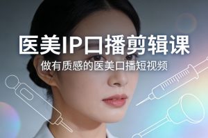 医美IP口播剪辑课，做有质感的医美口播短视频-全网第一网赚项目资源库-中赚网 & 中创网 & 冒泡网 & 福缘网 - 小本轻创业与优质加盟项目首选平台