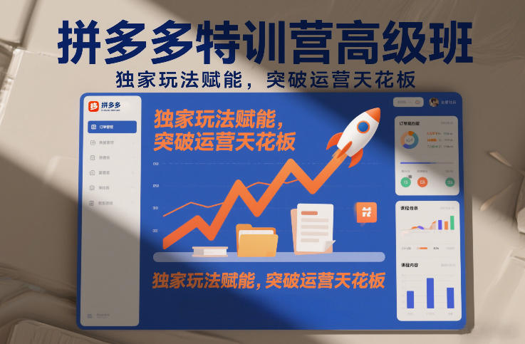 拼多多特训营高阶班，独家玩法赋能，突破运营天花板(更新26年3月)-全网第一网赚项目资源库-中赚网 & 中创网 & 冒泡网 & 福缘网 - 小本轻创业与优质加盟项目首选平台