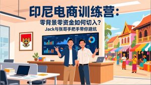 印尼电商训练营：零背景零资金如何切入？Jack与张哥手把手带你避坑-全网第一网赚项目资源库-中赚网 & 中创网 & 冒泡网 & 福缘网 - 小本轻创业与优质加盟项目首选平台