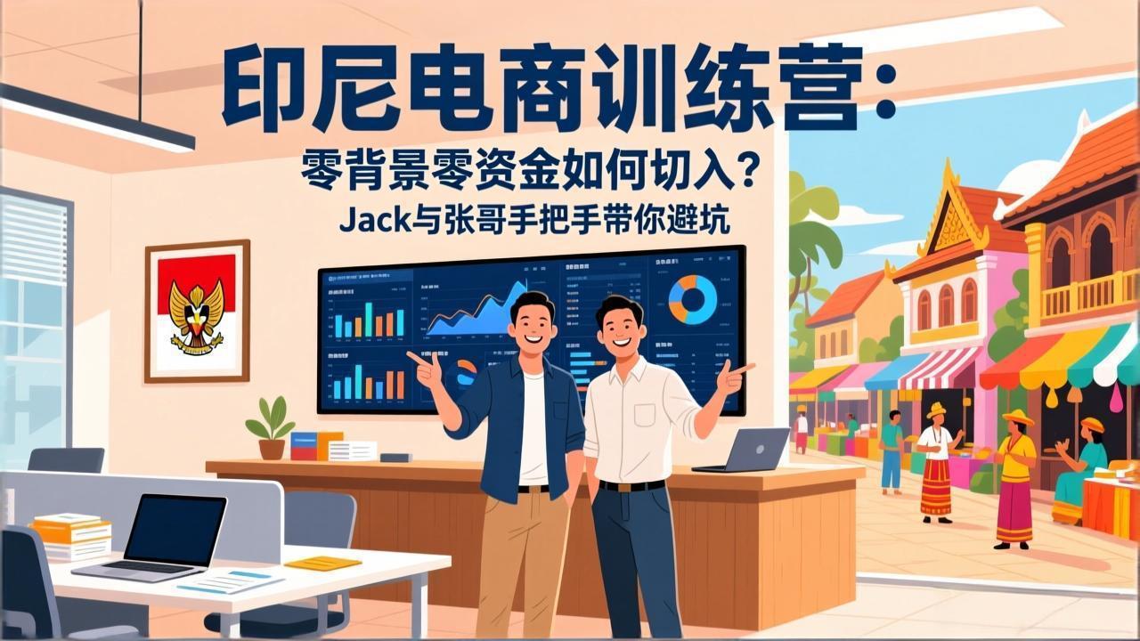 印尼电商训练营：零背景零资金如何切入？Jack与张哥手把手带你避坑-全网第一网赚项目资源库-中赚网 & 中创网 & 冒泡网 & 福缘网 - 小本轻创业与优质加盟项目首选平台