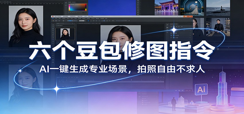 六个豆包修图指令：AI 一键生成专业场景，拍照自由不求人-全网第一网赚项目资源库-中赚网 & 中创网 & 冒泡网 & 福缘网 - 小本轻创业与优质加盟项目首选平台