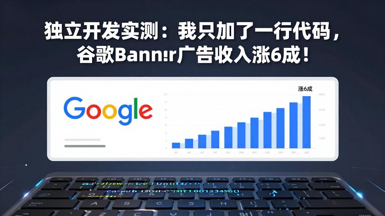 付费文章：独立开发实测：我只加了一行代码，谷歌Banner广告收入涨6成！-全网第一网赚项目资源库-中赚网 & 中创网 & 冒泡网 & 福缘网 - 小本轻创业与优质加盟项目首选平台