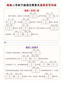 二年级下语文情景式看拼音写词语-全网第一网赚项目资源库-中赚网 & 中创网 & 冒泡网 & 福缘网 - 小本轻创业与优质加盟项目首选平台
