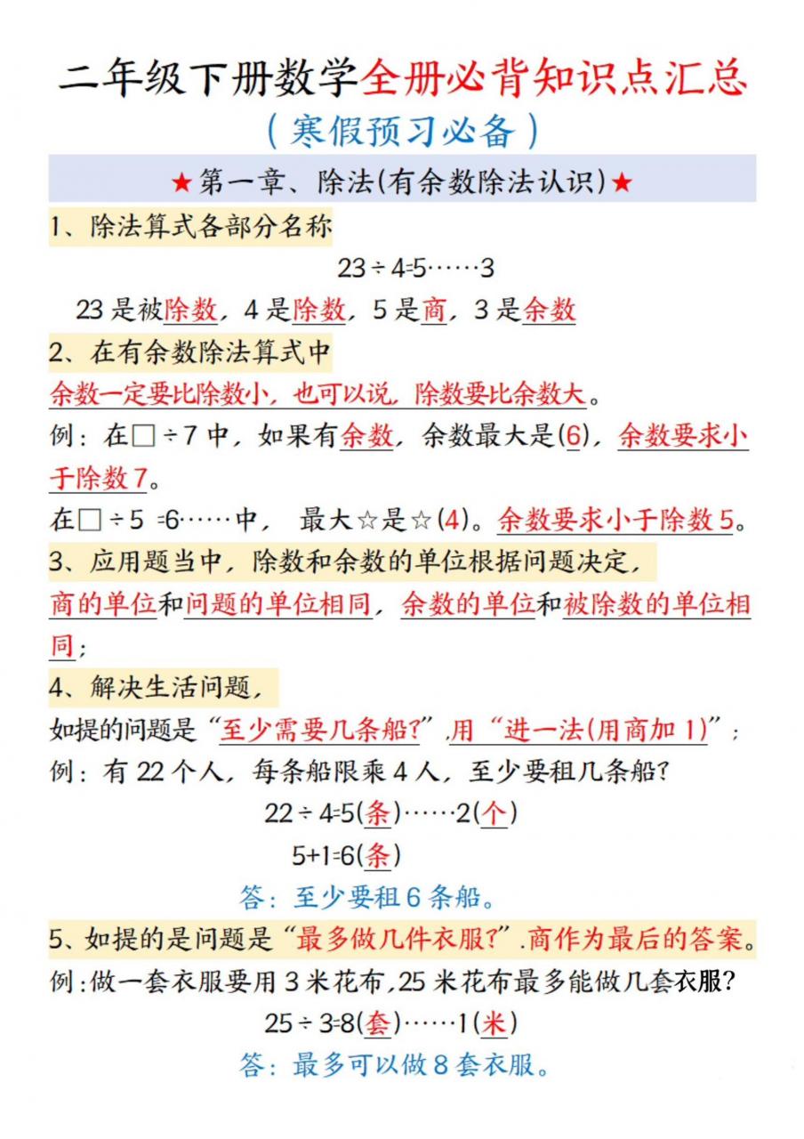 二年级下数学全册必背知识点汇总-全网第一网赚项目资源库-中赚网 & 中创网 & 冒泡网 & 福缘网 - 小本轻创业与优质加盟项目首选平台