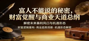 富人不能说的秘密，财富觉醒与商业天道总纲，解密未来暴利风口与机遇形态-全网第一网赚项目资源库-中赚网 & 中创网 & 冒泡网 & 福缘网 - 小本轻创业与优质加盟项目首选平台