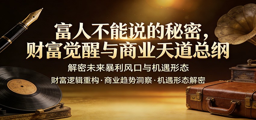 富人不能说的秘密，财富觉醒与商业天道总纲，解密未来暴利风口与机遇形态-全网第一网赚项目资源库-中赚网 & 中创网 & 冒泡网 & 福缘网 - 小本轻创业与优质加盟项目首选平台