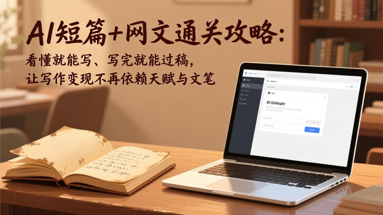 AI短篇+网文通关攻略：看懂就能写、写完就能过稿，让写作变现不再依赖天赋与文笔-全网第一网赚项目资源库-中赚网 & 中创网 & 冒泡网 & 福缘网 - 小本轻创业与优质加盟项目首选平台
