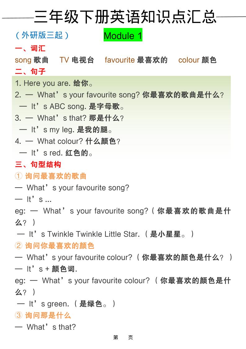 三年级下英语全册知识点汇总《外研版（三起）》-全网第一网赚项目资源库-中赚网 & 中创网 & 冒泡网 & 福缘网 - 小本轻创业与优质加盟项目首选平台