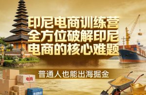 印尼电商训练营，全方位破解印尼电商的核心难题，普通人也能出海掘金-全网第一网赚项目资源库-中赚网 & 中创网 & 冒泡网 & 福缘网 - 小本轻创业与优质加盟项目首选平台