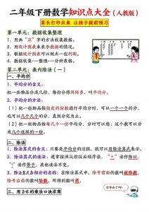 二年级下数学全册重点知识归纳《人教版》-全网第一网赚项目资源库-中赚网 & 中创网 & 冒泡网 & 福缘网 - 小本轻创业与优质加盟项目首选平台