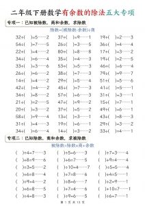 二年级下数学有余数的除法五大专项练习-全网第一网赚项目资源库-中赚网 & 中创网 & 冒泡网 & 福缘网 - 小本轻创业与优质加盟项目首选平台