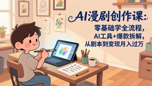 AI漫剧创作课:零基础学全流程,AI工具+爆款拆解,从剧本到变现月入过万-全网第一网赚项目资源库-中赚网 & 中创网 & 冒泡网 & 福缘网 - 小本轻创业与优质加盟项目首选平台